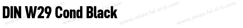 DIN W29 Cond Black字体转换